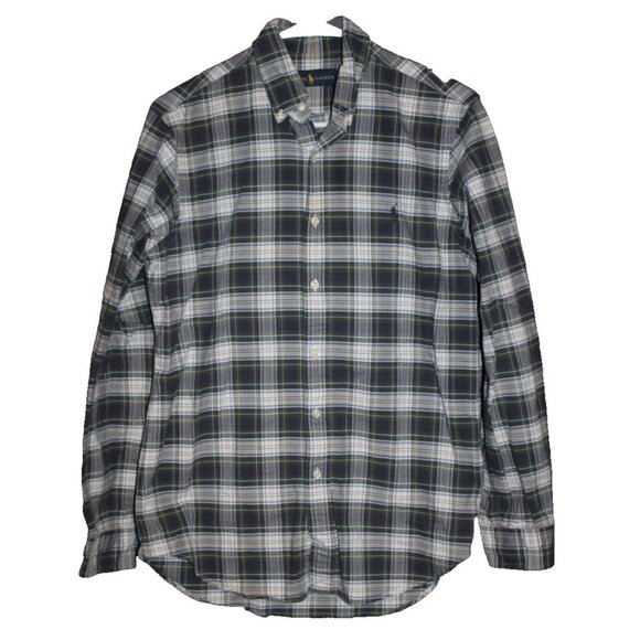 Polo Ralph Lauren Plaid Shirt Women’s Size Small S Blue Green White Button Up - Picture 1 of 2